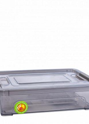 Контейнер універсальний "smart box" practice 0,65л., 16*12*7см (коричневий прозорий/какао)