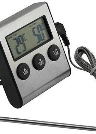 Цифровий термометр кулінарний із виносним датчиком і щупом голкою tp-7004 фото