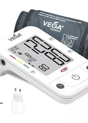 Тонометр vega 3h comfort с манжетой vega 22-42 + адаптер micro usb на плече гарантія 5 років1 фото