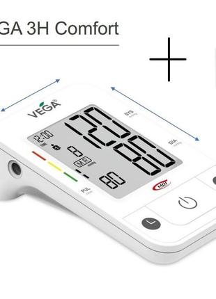 Тонометр vega 3h comfort с манжетой vega 22-42 + адаптер micro usb на плече гарантія 5 років7 фото