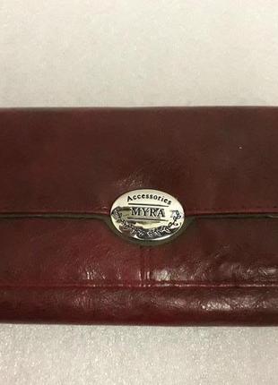 Кожаный кошелек myra accessories