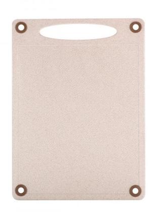 Дошка кухонна kamille beige 33,8*25*0,8 см. з пшеничного волокна, з антиковзаючими силіконовими вставками