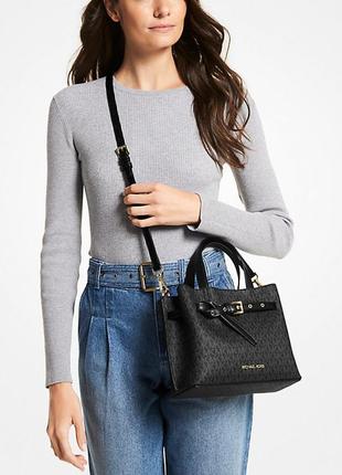 Сумка michael kors emilia small logo satchel оригинал3 фото