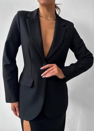 Класичний вишуканий костюм 🌹 якість люкс піджак спідниця деловой костюм юбка пиджак3 фото