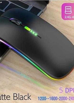 Бездротова 2в1 bluetooth+usb миша акумуляторна беспроводная аэ...