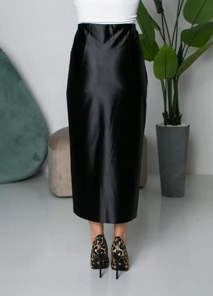 Элегантная женская черная юбка размеры 44-524 фото