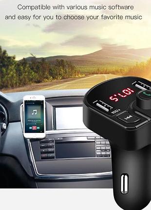 Зарядка usb 6в1 радіо fm-модулятор трансміттер блютуз гучна...