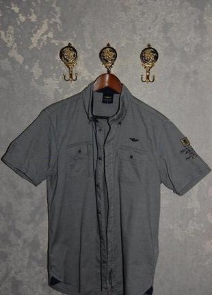 Рубашка сорочка тенниска х/б aeronautica militare, оригинал, l3 фото
