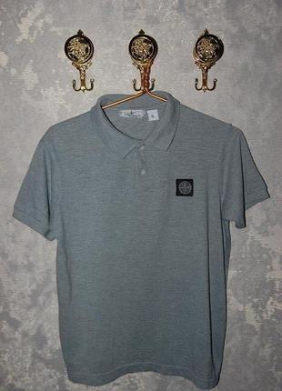 Летняя рубашка футболка поло stone island , по бирке -s