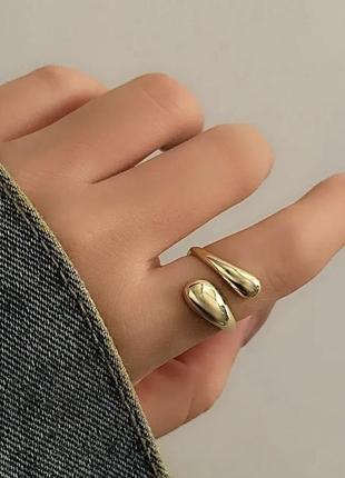 Стильная кольца капли из медстали серебро золото единый размер