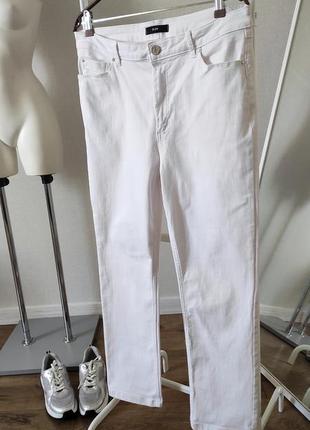 Білі котонові джинси 16 uk високі брюки2 фото