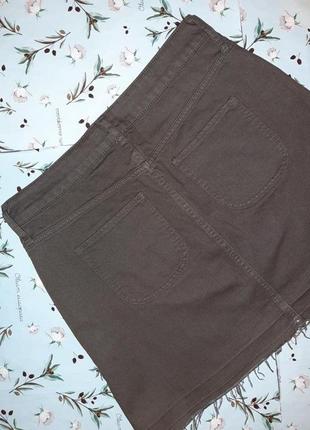 🎁1+1=3 короткая джинсовая юбка на пуговицах с карманами river island, размер 46-484 фото