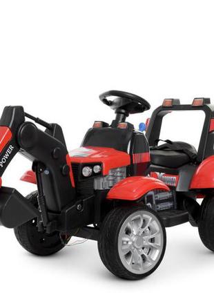 Детский электромобиль трактор bambi m 4263eblr-3 красный