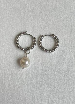 Сережки з натуральних перлів. жемчужные серьги6 фото
