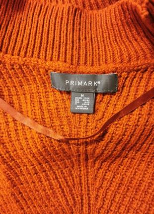 Свитер комбинированный травка вязаный primark воротник стойка джемпер6 фото