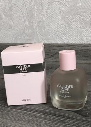 Духи zara wonder rose sublime 90 мл