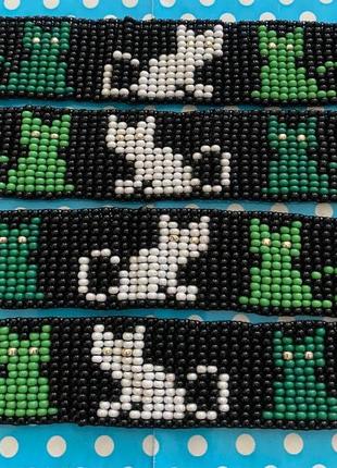 Ланцюг на руку "білий кіт"