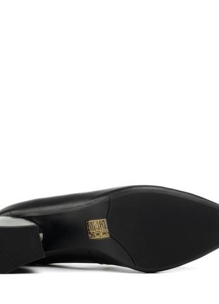 Туфли женские класические черные кожаные 2344т9 фото