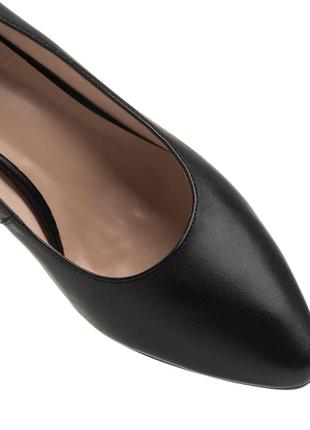 Туфлі жіночі класичні чорні шкіряні 2344т8 фото