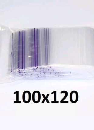 Зіп-пакети 100*120 (zip-lock) 100 штук1 фото