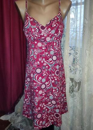 Натуральна хатня сукня,сарафан,нічна сорочка 42/442 фото