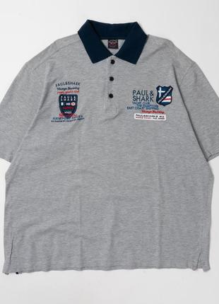 Paul &amp; shark yachting grey polo мужская футболка поло