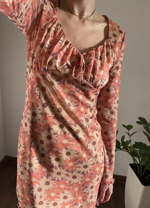 Сукня в квітковий принт сітка плаття платье сетка