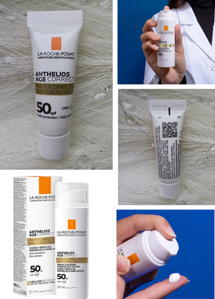 🧡la roche-posay anthelios age correct spf50 антивозрастное солнцезащитное средство для лица против морщин и пигментации, spf50