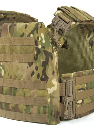 Плитоноска plate carrier с быстрым сбросом irr cordura 500 d мультикам (coyote) melgo