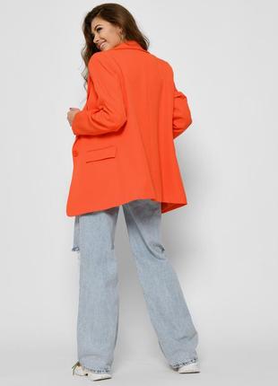 Удлиненный женский пиджак оранжевый &lt;unk&gt; 798275 фото