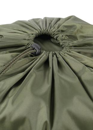 Спальный мешок с капюшоном 2.10х90 флис олива зимний5 фото