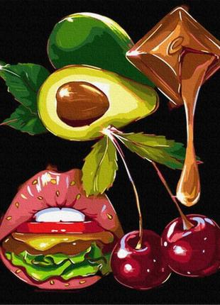 Картини з номерами на кольоровому полотні авокадо шоколад
