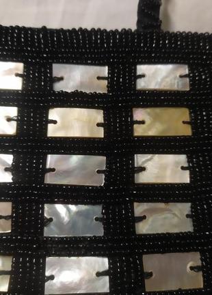 Сумочка вышивка бисером и перламутрвыми пластинками4 фото