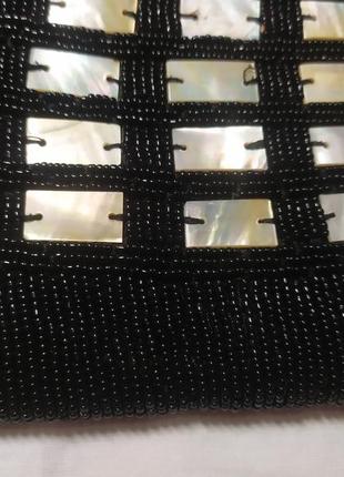 Сумочка вышивка бисером и перламутрвыми пластинками6 фото