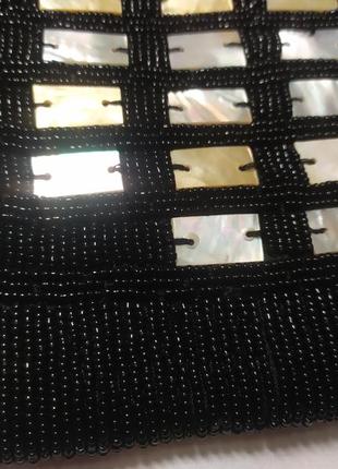Сумочка вышивка бисером и перламутрвыми пластинками5 фото