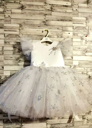Платье  снежинка  нарядное  детское
