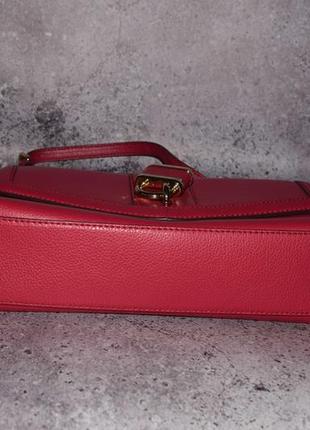Dkny elissa shoulder bag leather (женская кожаная сумка donna karan )6 фото