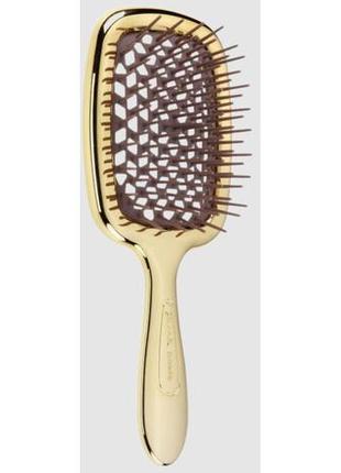 Гребінець для волосся janeke superbrush 1830 the original italian patent золотий з коричневим