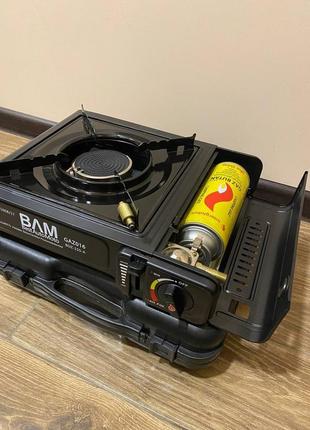 Портативна газова плита bam gaz016 з керамічною конфоркою