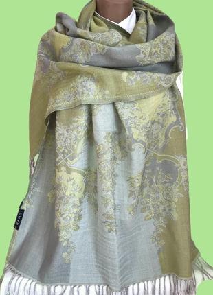 Большой ♥️♥️♥️ шерстяной шарф палантин пашмина frangi.4 фото