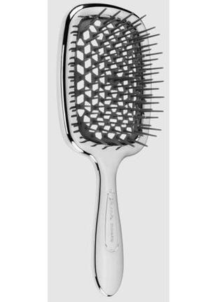 Гребінець для волосся janeke superbrush 1830 the original italian patent срібний з сірим1 фото