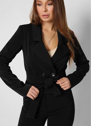 Женский короткий пиджак черный &lt;unk&gt; 798393 фото