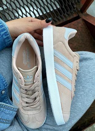 Кросівки adidas gazelle pink/grey9 фото