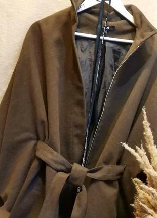 Ликвидация 🔥стильное коричневое пальто кимоно3 фото