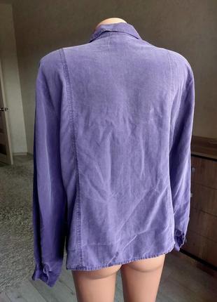 Фиолетовая шелковая рубашка пог 54_553 фото