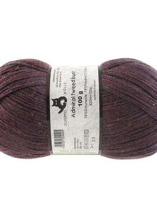 Носочная пряжа schoppel admiral tweed bunt, 1873 сливовый