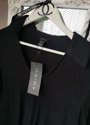 Тонкий чорний светр кофтинка базова кофта чорна1 фото