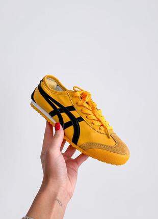 Крутые женские и мужские кроссовки asics onitsuka tiger mexico 66 yellow жёлтые1 фото