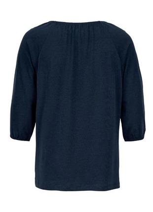 Рубашка с рукавом 3/4, темно-синяя tchibo(немечки) размер наш 44-46(36/38 евро)3 фото