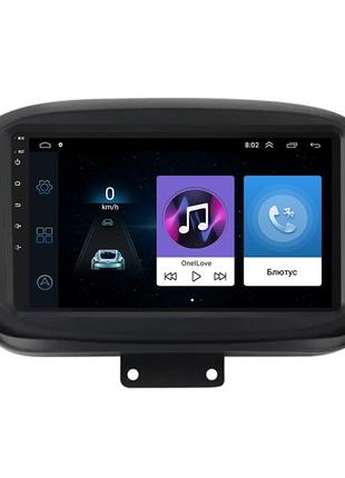 Штатна магнітола lesko для fiat 500x i 2014-2018 екран 9" 1/16gb wi-fi gps base 3 шт.